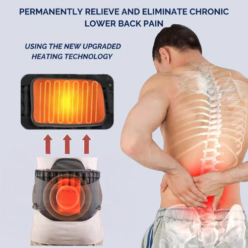 Kulax Adjustable Back Support Belt with soothing heat therapy for lower back pain