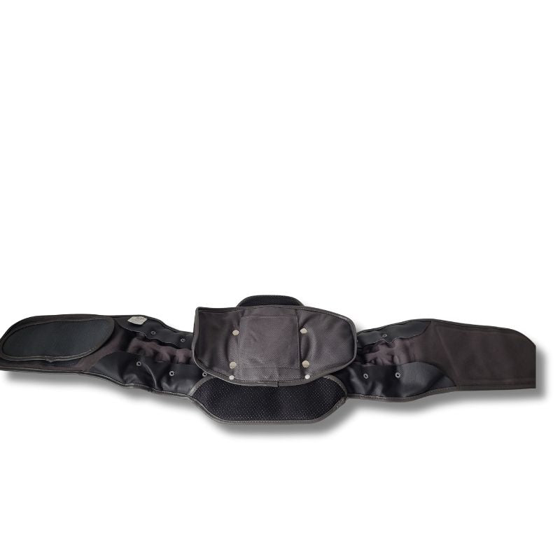 Heated back support belt with graphene heat for muscle relaxation