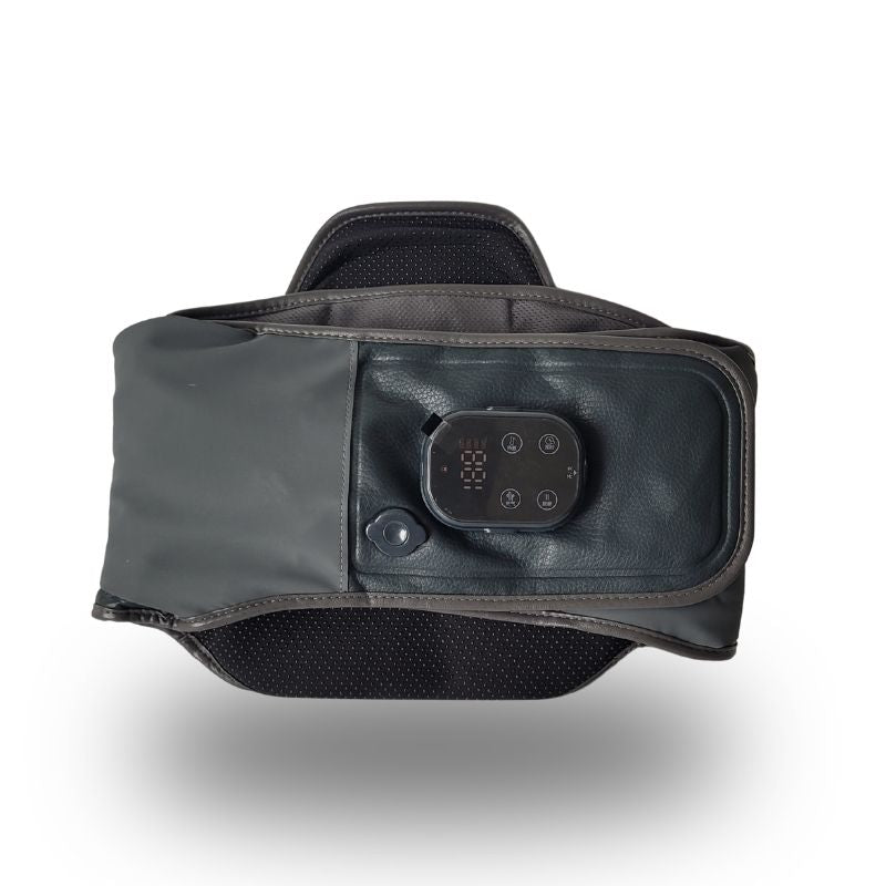 Adjustable back support belt with one-touch air inflation